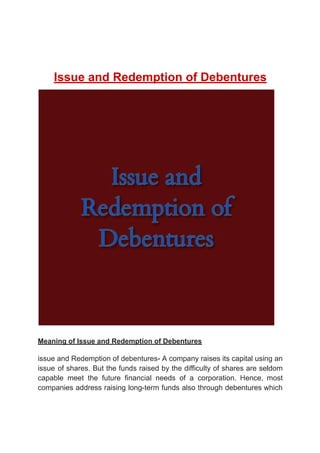 Issue and Redemption of Debentures.pdf