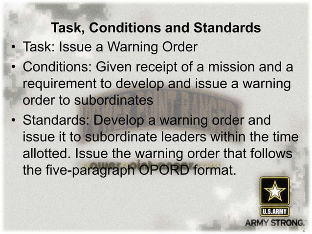 Issue a WARNO | PPTX