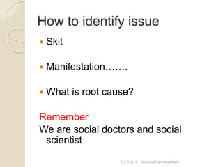 Developing plan to identify community issues | PPTX
