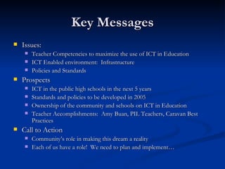 Issues and Prospects in ICT in Education in Continuing Teacher ...