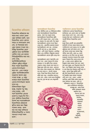 8
A¨vj‡RBgvim wW‡gbwmqv
mviv c„w_ex‡Z cÖvq 37 wgwjq‡bi AwaK
†jvK A¨vj‡RBgvim wW‡gbwmqvq
fzM‡Q| eqm hZ evo‡Z _v‡K,
A¨vj‡RBgvim wW‡gbwmqvi SuywK
ZZ †ewk evo‡Z _v‡K| †`Lv †M‡Q,
65 eQ‡ii ci †_‡K cÖwZ cuvP eQ‡i
A¨vj‡RBgvim †iv‡Mi msL¨v wØ¸Y
†e‡o hvq| †R‡bwUK cÖfv‡ei Kvi‡Y
A¨vj‡RBgvim †ivM nq| †m‡ÿ‡Î
†ivMUv ïiæ nq 60 eQi eq‡mi
Av‡M| †ewk eq‡m wW‡cÖkb, GKvwKZ¡
Rxeb Ges kvixwiK cwikÖ‡gi Afv‡e
A¨vj‡RBgvim †iv‡Mi SuywK †e‡o hvq|
A¨vj‡RBgvim †iv‡M ¯§iYkw³ †ek
†jvc cvq| †hgb mKv‡j Kx bvkZv
K‡i‡Qb ev MZ QzwUi w`‡b †Kv_vq
†eov‡Z †M‡Qb G¸‡jv g‡b _v‡K bv|
wKš‘ `~‡ii ¯§„wZ g‡b _v‡K| fvlvMZ
w`K †_‡K †hgb gvby‡li bvg, wRwb‡mi
bvg g‡b _v‡K bv| †ivMUv evo‡Z
_v‡K, wb‡R wb‡R wnmve-wbKvk Kiv
KwVb n‡q c‡o| e¨envwiK mgm¨vI
†`Lv †`q| †hgb- gv‡S gv‡S D‡ËwRZ
n‡q hvq, Nyg Kg nq Ges KvbœvKvwU
K‡i|
cviwKbmbm †iv‡Mi wW‡gbwmqv
cviwKbmbm †iv‡Mi wW‡gbwmqv‡Z
Kvh©ÿgZv Ges †Pv‡L †`‡L Zv wWRvBb
Kivi ÿgZv †jvc cvq| †`Lv †M‡Q,
kZKiv wÎk fvM cviwKbmbm †ivMx
cieZ©x Rxe‡b wW‡gbwmqv †iv‡M
†fv‡M|
gvbyl wb‡R GKvKx Zvi cÖ‡qvRbxq
Kvh©vewj m¤úv`b Kivi ÿgZv iv‡L|
cviwKbmbm †ivM QvovI Nb Nb †eªBb
†÷ªv‡Ki d‡j GB ÿgZv †jvc cvq|
GB ÿgZv †`Lvi Rb¨ Avgiv wKQz
cixÿv K‡i _vwK, †hgb 30 †_‡K
µgvš^‡q 3 ev` w`‡j KZ nq A_ev
KZ¸‡jv msL¨v‡K mvg‡bi w`K †_‡K
A_ev wcQ‡bi w`K †_‡K ¸Y‡Z ejv
nq| G Qvov GLv‡b †eªB‡bi m~²
we‡kølY Kivi ÿgZv †`Lv nq, †hgb
ejv n‡jv KzKzi Ges weov‡ji g‡a¨ wK
wgj| hvi we‡kølY Kivi ÿgZv _v‡K
bv Zvi DËi n‡e Df‡qi PviwU K‡i cv
Av‡Q| Avmj DËi `y‡UvB cÖvYx|
jyB ewW wW‡gbwmqv‡Z †Pv‡L †`‡L
Zv wWRvBb Kivi ÿgZv me‡P‡q
†ewk †jvc cvq| †hgbÑ GKRb
†ivMx‡K GKUv wKDe AvuKv Av‡Q Zv
†`‡L AvuK‡Z ejv n‡jv, †mUv †m
mwVKfv‡e cvi‡e bv| wW‡gbwmqv
†iv‡M cÖwZw`‡bi Kvh©vewjI
evavMÖ¯Í nq| cÖ_g w`‡K
RwUj KvR¸‡jv Ki‡Z
Amyweav n‡e|
Zvici †ivM hZ
evo‡Z _vK‡e,
ˆ`bw›`b
cÖ‡qvRbxq
KvRK‡g©
A‡b¨i
mvnvh¨
jvM‡e|
†hgbÑ
LvIqv`vIqv,
†Wªwms,
Uq‡jwUs
BZ¨vw`|
wW‡gbwmqv cÖwZ‡iva
wW‡gbwmqv cÖwµqv‡K eÜ
Kivi Rb¨ GL‡bv †Zgb
Ilya Avwe®‹vi nqwb, Z‡e
wW‡gbwmqv †iv‡M †fvMvi
mg‡q †h mgm¨v¸‡jv †`Lv
†`q, Zv wbivg‡qi Rb¨
Ilya evRv‡i cvIqv hvq|
wewfbœ wW‡gbwmqv †iv‡M
†eªB‡bi g‡a¨ A¨vwmUvBj
†Kvwjb bv‡g GK ai‡bi
wbD‡ivUªvÝwgUvi K‡g hvq|
†`Lv †M‡Q,
A¨vwmUvBj‡Kvwj‡bi
cwigvY †eªB‡b evwo‡q
w`‡Z cvi‡j wW‡gbwmqv
†iv‡Mi DcmM©¸‡jv
K‡g hvq| GLb evRv‡i
†eªB‡b A¨vwmUvBj‡Kvwjb
evov‡bvi A‡bK Ilya
cvIqv hv‡”Q| G Ilya
e¨envi Ki‡j wW‡gbwmqv
†iv‡Mi DcmM©¸‡jv A‡bK
jvNe nq|
wPwKrmvweÁvb DbœZ
n‡”Q, gvby‡li Mo Avqy
†e‡o evo‡Q| †mB
m‡½ wW‡gbwmqv †iv‡Mi
cÖ‡KvcI evo‡Q w`b w`b|
mviv c„w_ex‡Z wW‡gbwmqv
we‡kl K‡i A¨vj‡RBgvim
wW‡gbwmqvi cÖwµqv‡K
¯’wMZ Kivi Rb¨ we¯Íi
M‡elYv Pj‡Q| Avkv
Kiv hvq A`~i fwel¨‡Z
wPwKrmvweÁvbxiv G mgm¨v
mgvav‡b m¤ú~Y© mdj
n‡eb|
†deªæqvwi 2018 my‡L Amy‡L
 