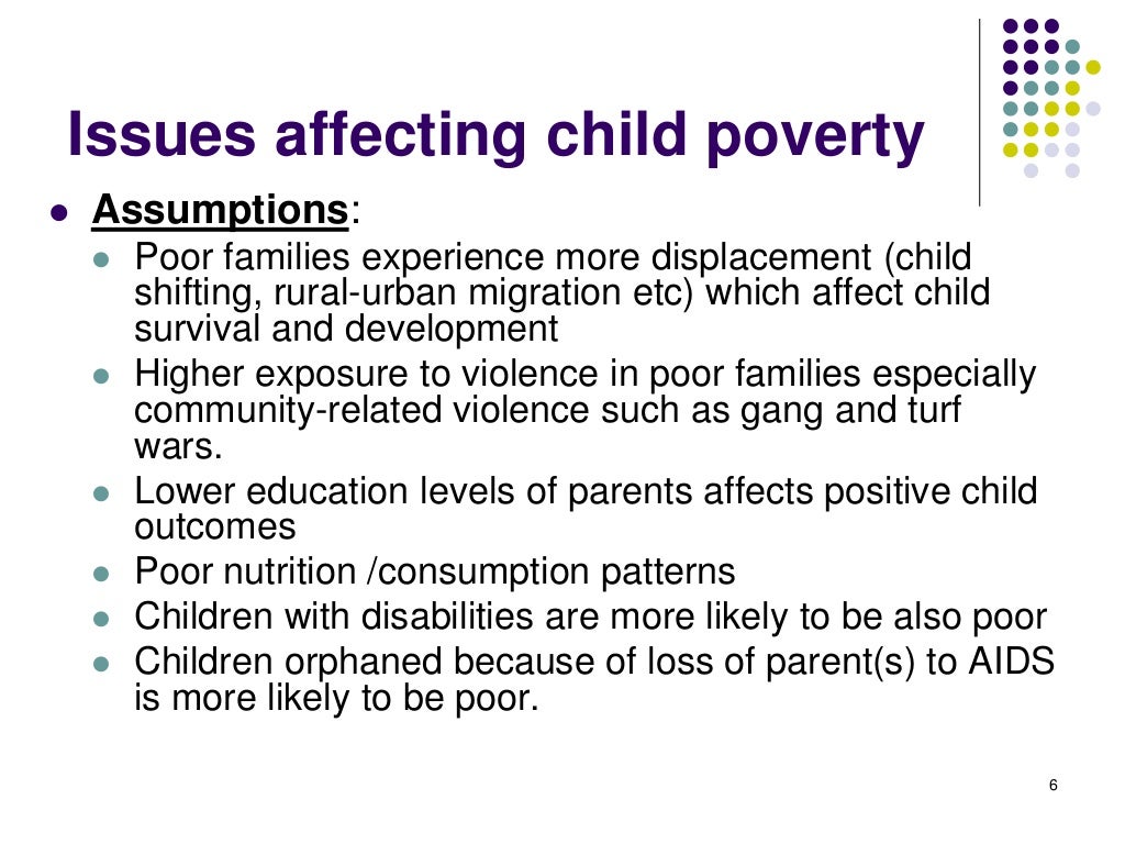 Issues affecting child poverty in Jamaica