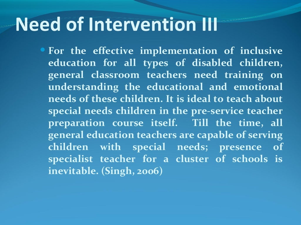 Issues and challenges of inclusive education