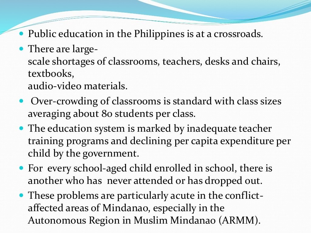 research title about problems in school in the philippines