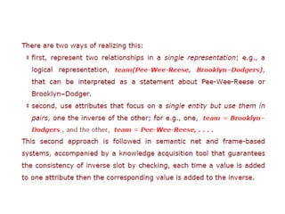 Issues in knowledge representation