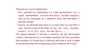 Issues in Knowledge representation for students