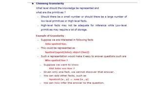 Issues in Knowledge representation for students
