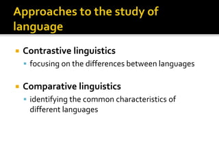 Issues in linguistics | PPTX
