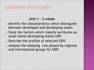 Issues in small island developing states 2 | PPT