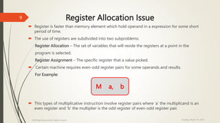 Issues in the Design of a Code Generator.pptx
