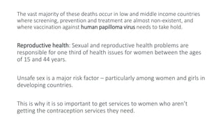 Poor Reproductive Health Issues in Women Health today in Midwifery.pptx