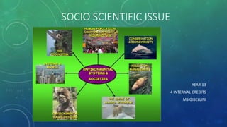 SOCIO SCIENTIFIC ISSUE 
YEAR 13 
4 INTERNAL CREDITS 
MS GIBELLINI 
 