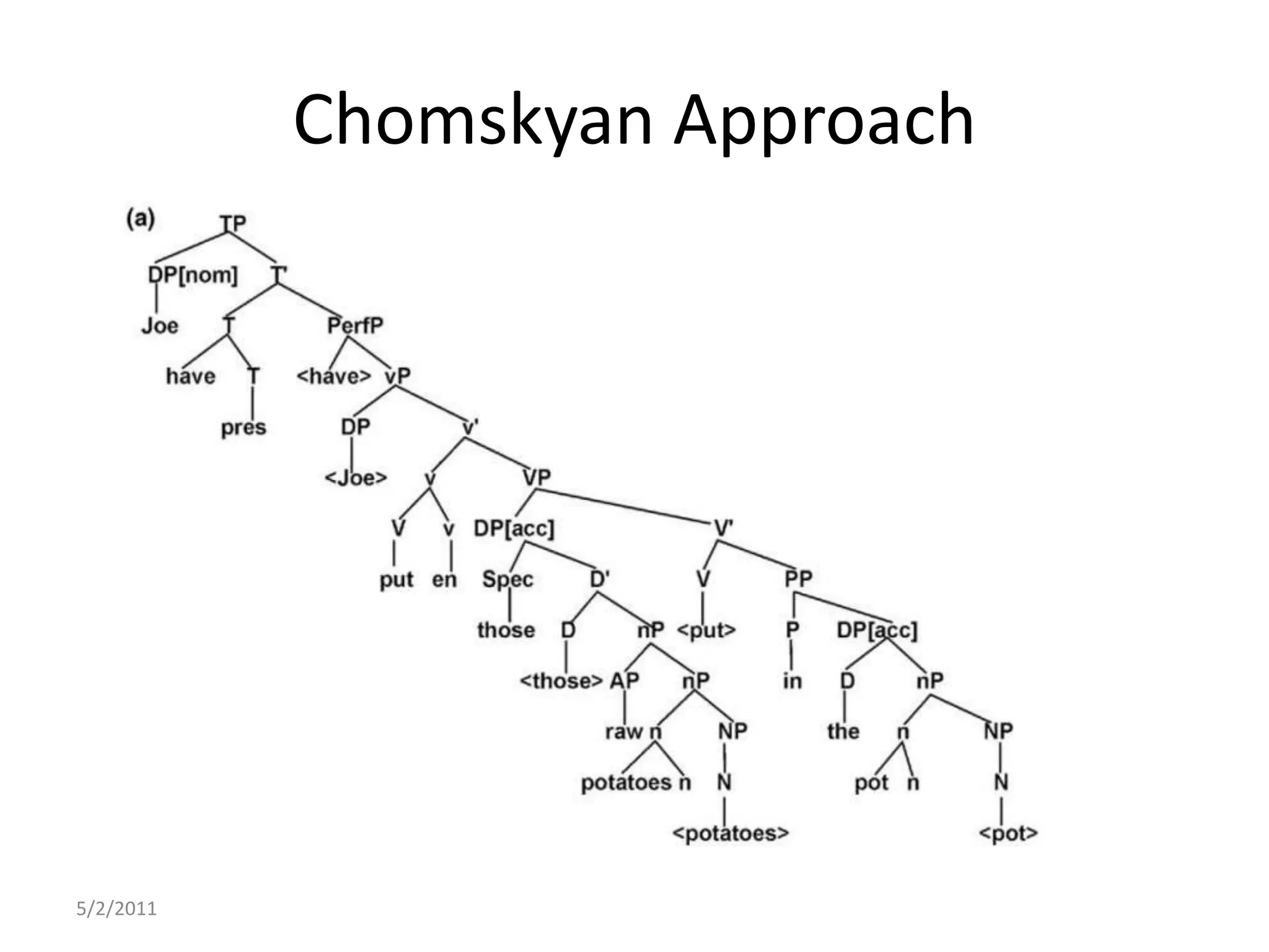 Chomskyan Approach5/2/2011