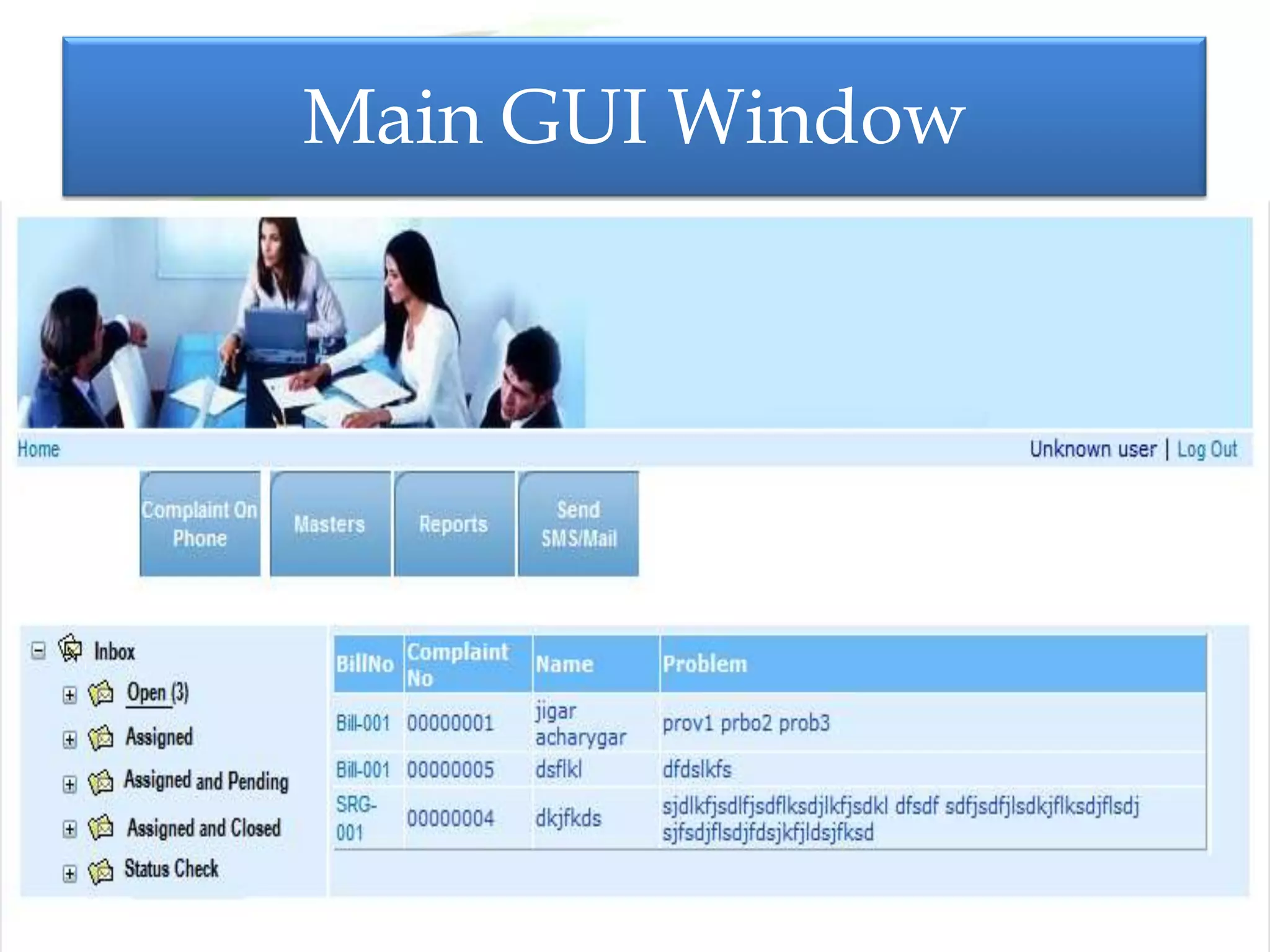 Main GUI Window
 