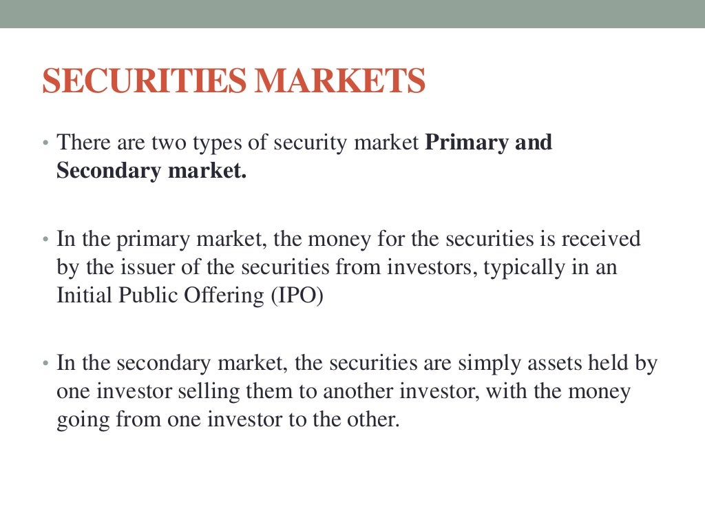 Issuing securities procedure and regulations