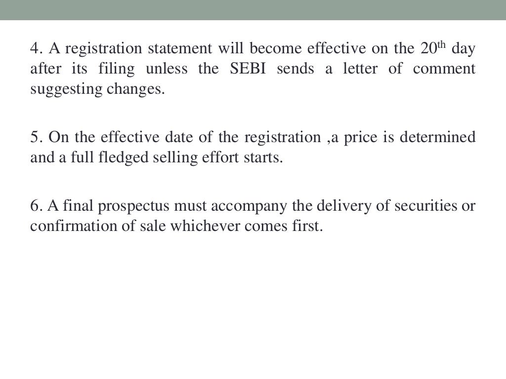 Issuing securities procedure and regulations