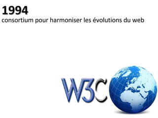 1994 consortium pour harmoniser les évolutions du web 