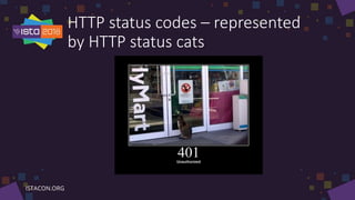 HTTP status codes – represented
by HTTP status cats
 