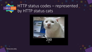 HTTP status codes – represented
by HTTP status cats
 
