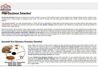 Istanbul pire ilaclama fiyatlari sirketleri