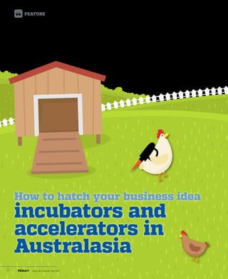 FEATURE
72 Issue 46 | Quarter Two 2014
incubators and
accelerators in
Australasia
How to hatch your business idea
 