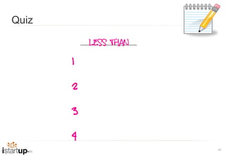 Quiz

           LESS than

       1

       2

       3

       4
                       45
 