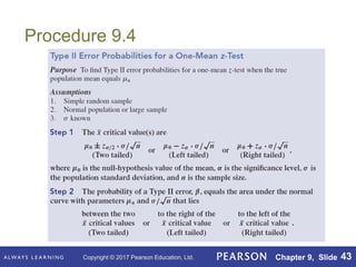 Copyright © 2017 Pearson Education, Ltd. Chapter 9, Slide 43
Procedure 9.4
 