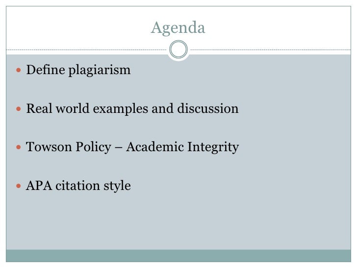 ISTC 201 Plagiarism and Proper Citation