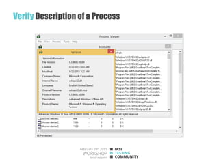 Verify Description of a Process
 