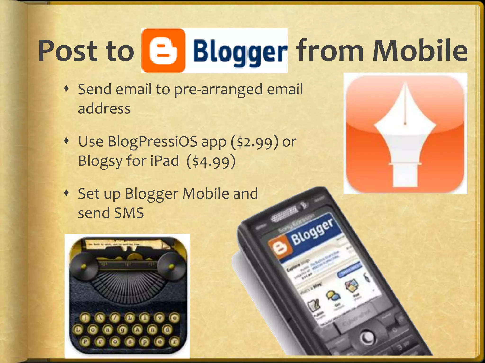 Public Google Tools vs. GoogleApps for Education?Public Google Tools (Gmail.com accounts)Google Apps for EducationStudent owns the account for life (must be over 13)Student has complete control of accessFREE for anyoneNo uploading to Google Video (must use YouTube to embed videos)Start immediatelyProtected environment (school assigns account)School can control access (limit to members)FREE for educationLimited use of Google Video (10 GB)Need some advanced set-up time$10/year for domain namehttp://sites.google.com/site/colettecassinelli/proscons