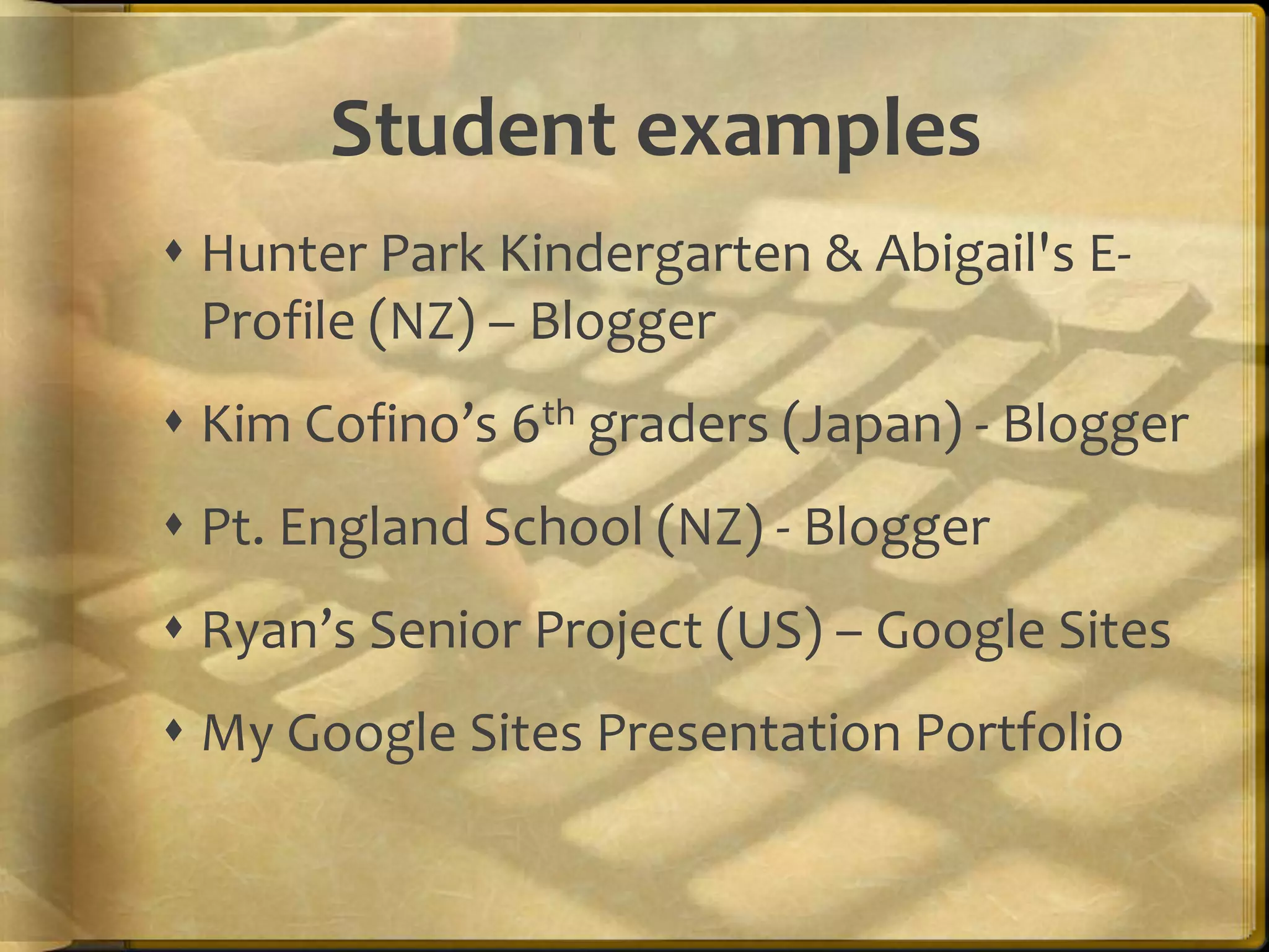 Level 3: Showcase PortfolioLevel 3: Primary Purpose: Showcase/Accountability