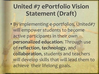 Multiple Tools to Support Processes-Capturing & storing evidence-Reflecting-Giving & receiving feedback-Planning & setting goals-Collaborating-Presenting to an audience