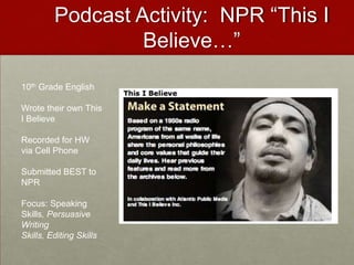 Tips for Social ContractThe teacher should explain to the students that there should be some rules concerning how their cell phones will be used in the classroom, and students have an opportunity to be part of the rule making process (the goal is to have no more than 5 simple rules to follow and a consequence for non-compliance).Students should be asked to brainstorm rules.  During the brainstorm,  students should be encouraged to support their rule with reasons why it should be implemented (such as “cell phones should be on vibrate at all times”, the student should then explain why this is important.  If they can’t, ask for other students to help explain it.)Once there is a workable list of rules, students should be encouraged to narrow the list to about five rules.  The teacher may want to do this himself, or to use the analogy of a professional job where one is given a cell phone and a contract.  One could ask the students to imagine that they were given a professional contract, hen they could be asked which“rules” they think should be implemented in their classroom.  Using this analogy may also help to eliminate some redundant or unnecessary rules.Once the rules have been selected.  The students should be asked to brainstorm consequences for not following the rules.   Once again, asking students to decide on the best option.  The teacher should let the students know that she will be adding these rules and consequences to a permission form that will be sent home to have parents and the students sign.