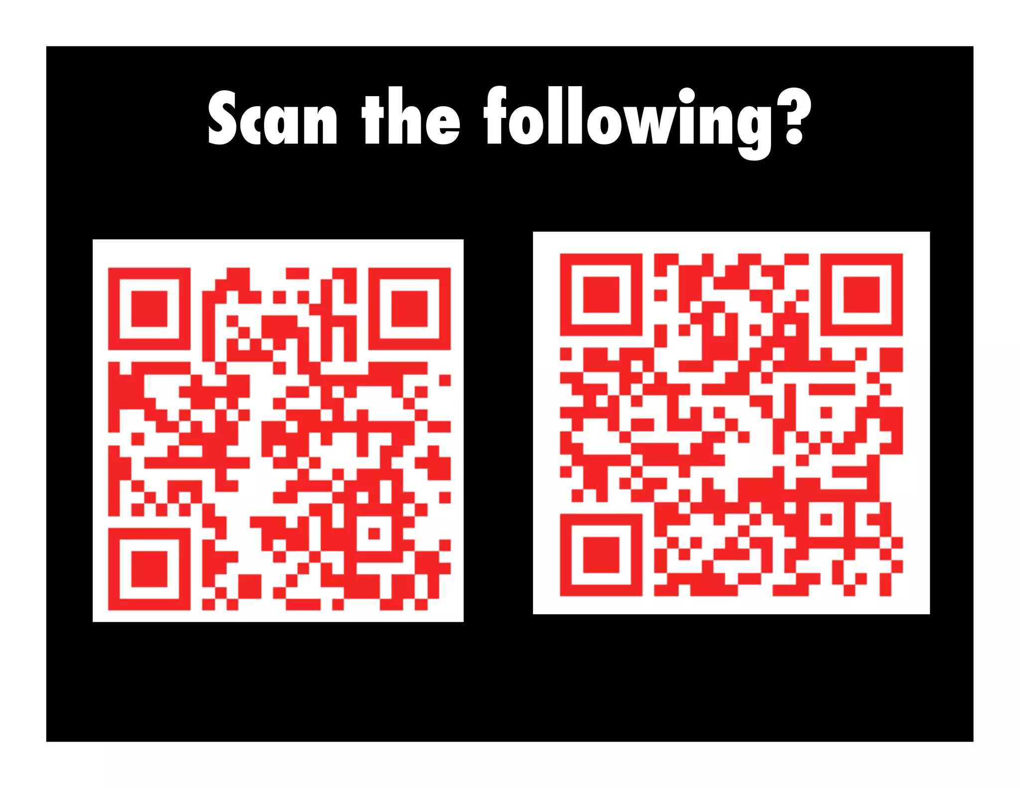 Scan the following?
 