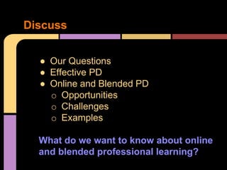 Realizing the potential of online and blended professional development ...
