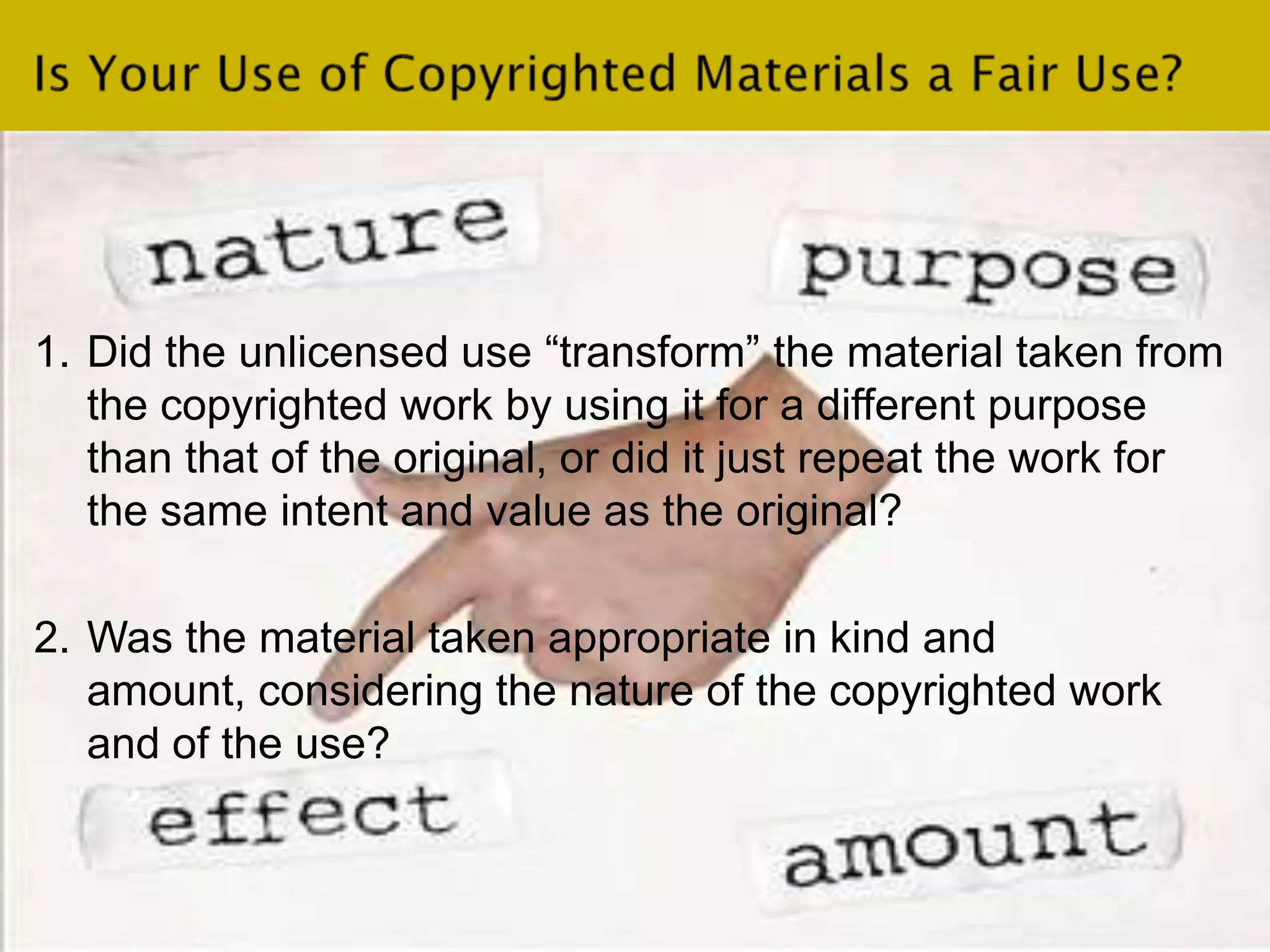 EVERYTHING IS COPYRIGHTED..but there are exemptions