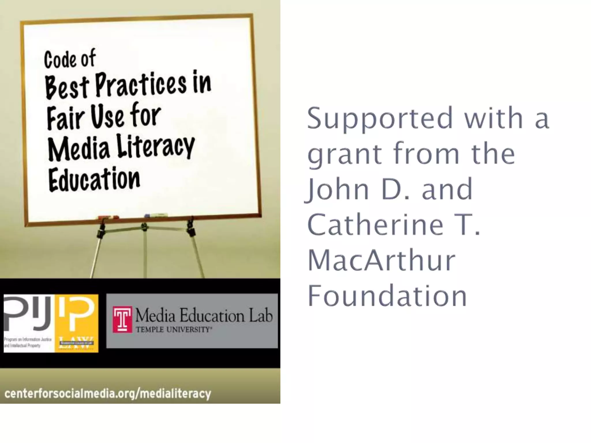 Supported with a grant from the John D. and Catherine T. MacArthur Foundation