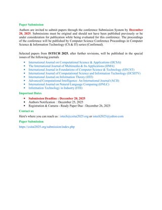 3rd International Conference on Information Science and Techniques ...
