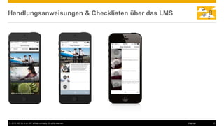 © 2016 SAP SE or an SAP affiliate company. All rights reserved. 24Internal
Handlungsanweisungen & Checklisten über das LMS
 