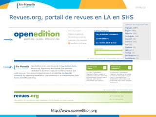 Les services de recherche pour le libre accès
29/04/13
37
http://www.culture.gouv.fr/culture/dll/OAI-PMH.htm
 