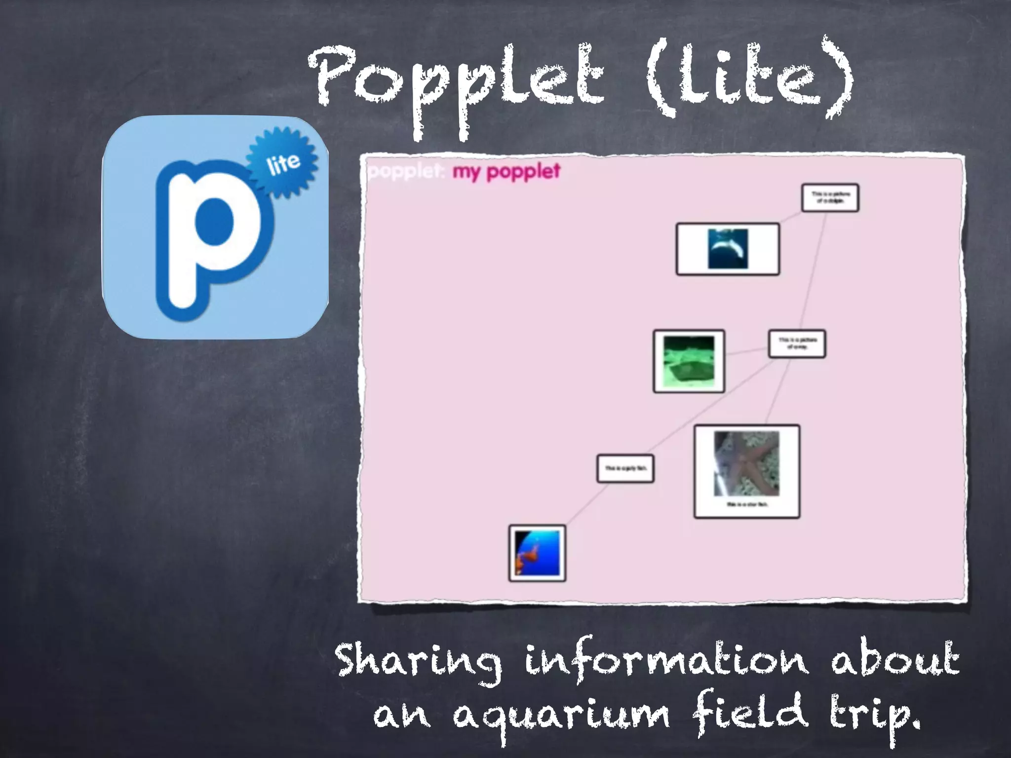 Popplet (lite)
Sharing information about
an aquarium field trip.
 