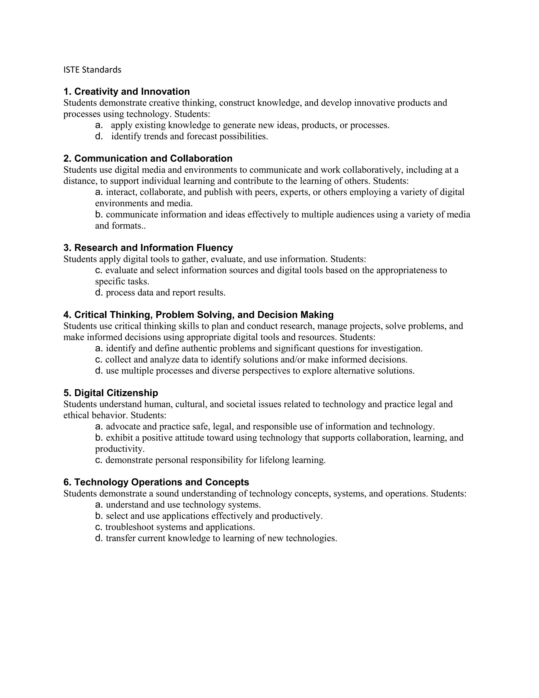 Iste standards | PDF