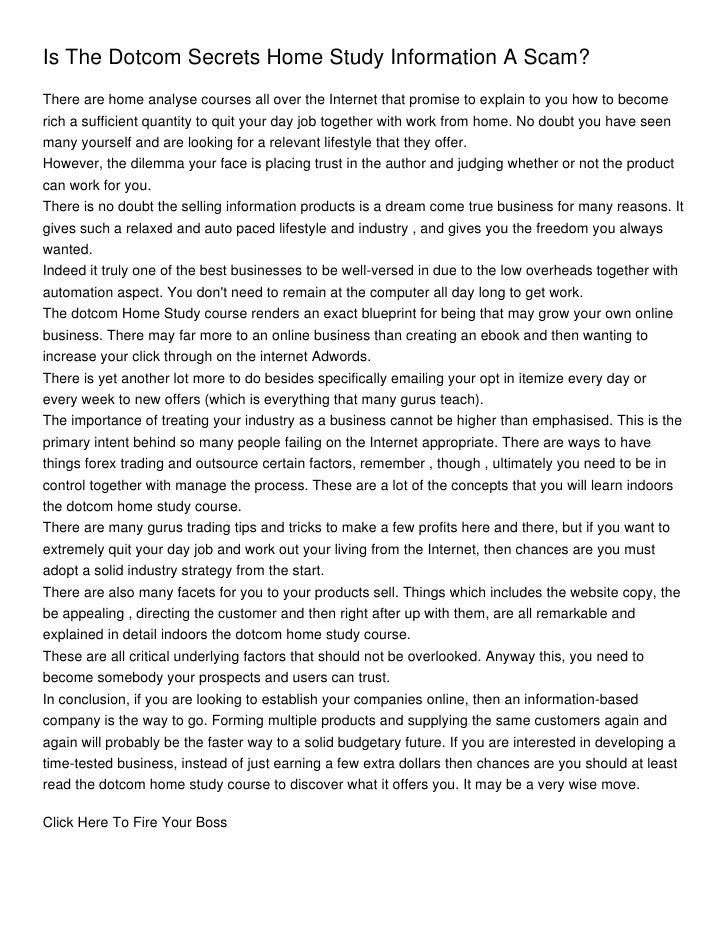 Is The Secrets Home Study Information A Scam_