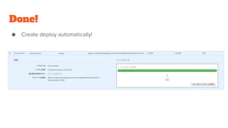 Done!
● Create deploy automatically!
 