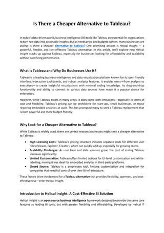 Role Cheaper Is There a Cheaper Alternative to Tableau.pdf