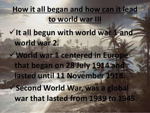 is there any chance of ww3