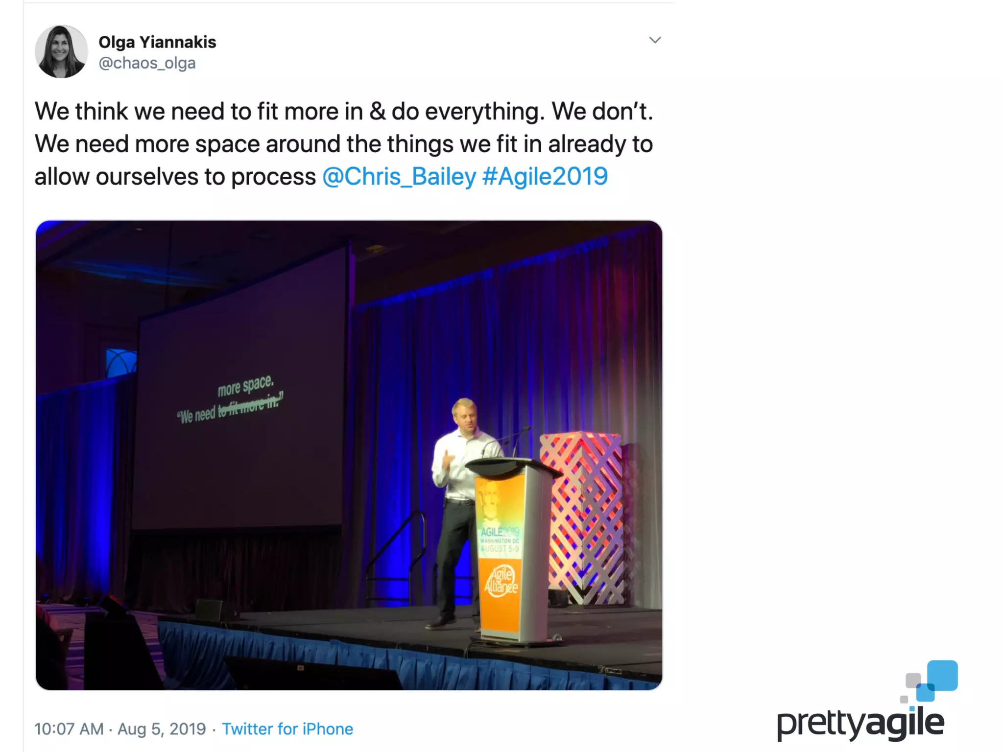 @PrettyAgile @AgileCanuck #Agile2019
 