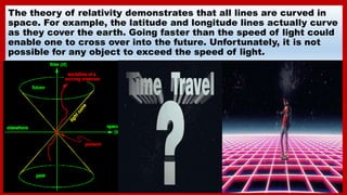 The theory of relativity demonstrates that all lines are curved in
space. For example, the latitude and longitude lines ac...