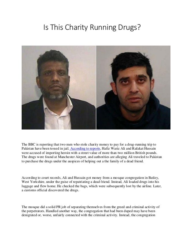 Is This Charity Running Drugs by Gil Lederman