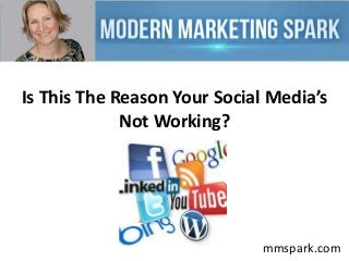 Is This The Reason Your Social Media’s
Not Working?

mmspark.com

 
